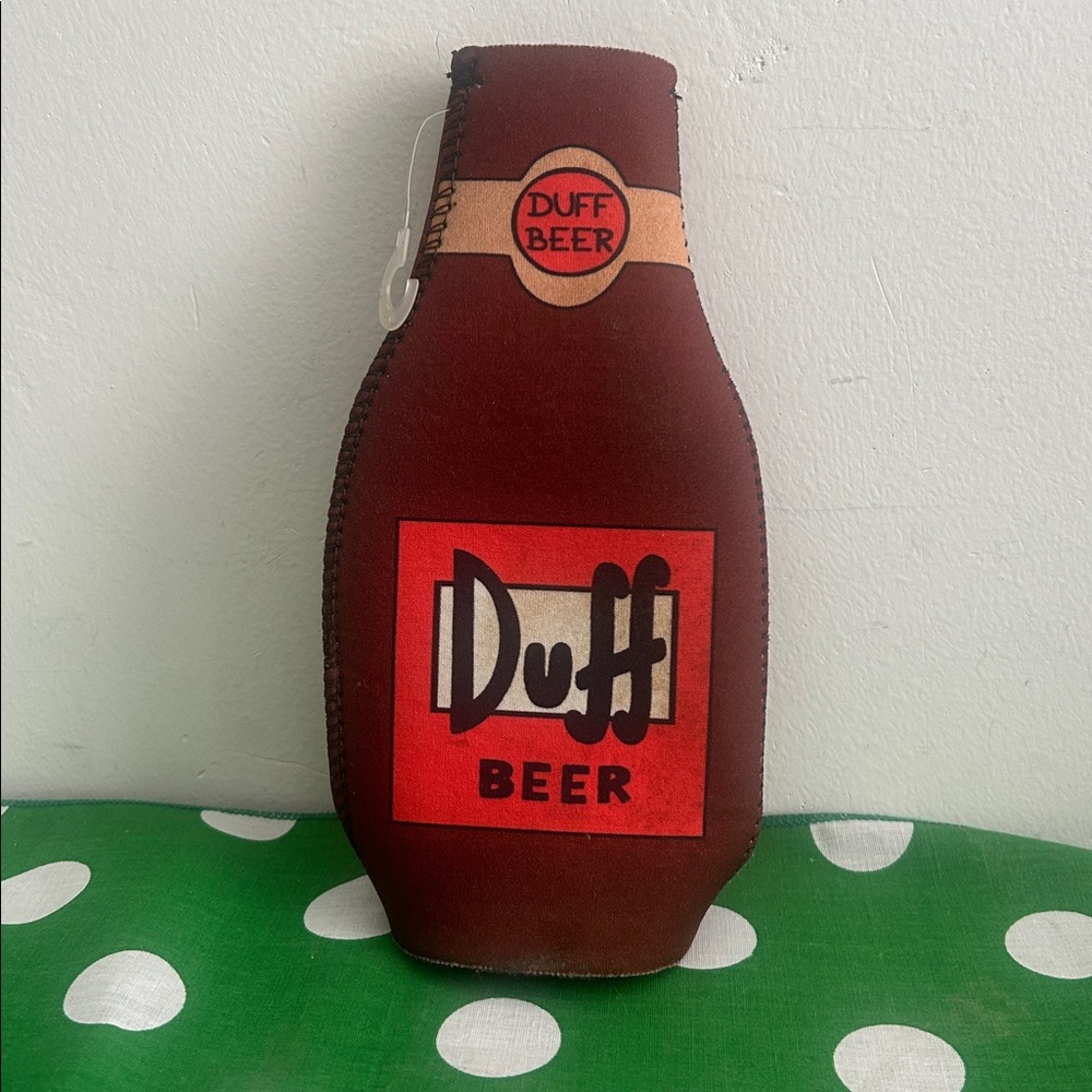 The Simpsons Universal Studios Parks Duff Beer Bottle Insulator Zippered Koozie